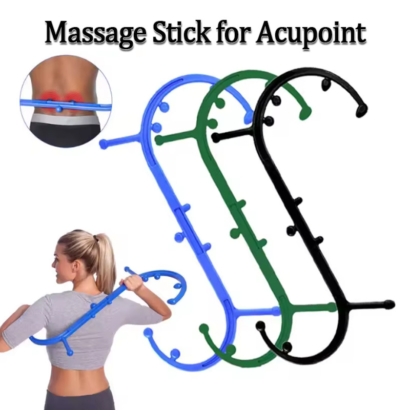 1PC Trigger Point เครื่องมือนวดไหล่คอกลับขามือถือ Self Massager คู่มือนวด Cane Hook กล้ามเนื้อ Knot Remover