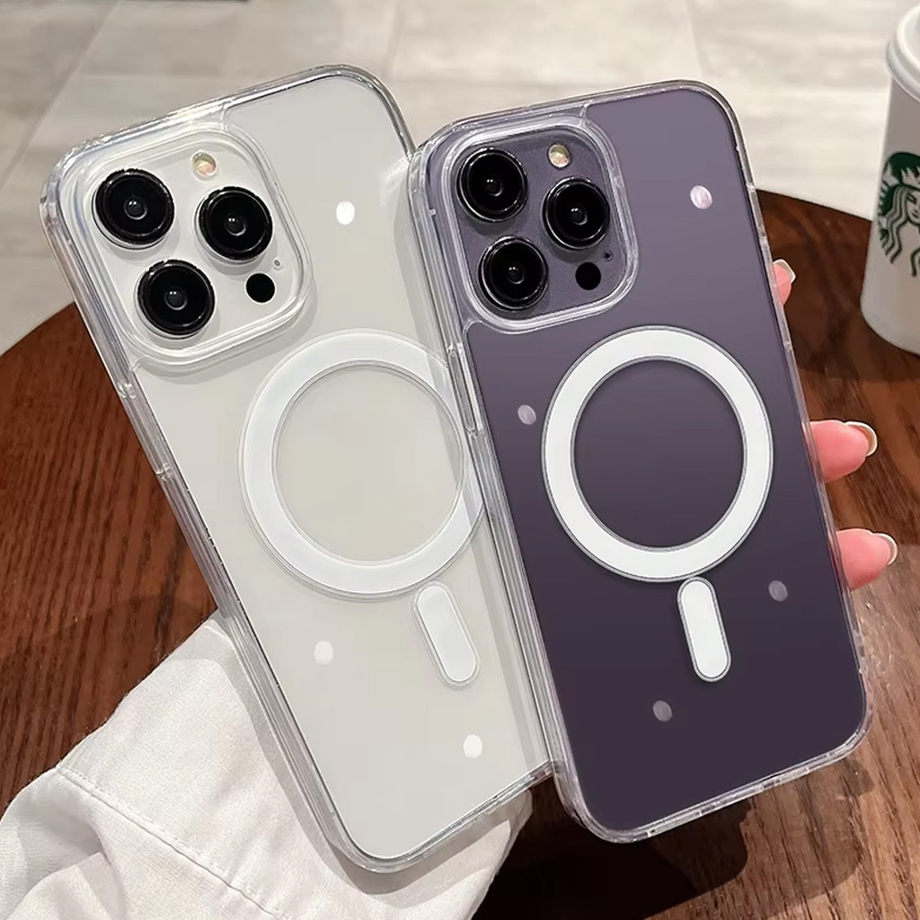 ส่งจากไทย🔥เคสไอโฟน11 แม่เหล็ก เคสใสกันกระแทก สำหรับ IPhone 11 13 16 17 15 14 12 Pro Max 15 PRO Wireless Charging Case
