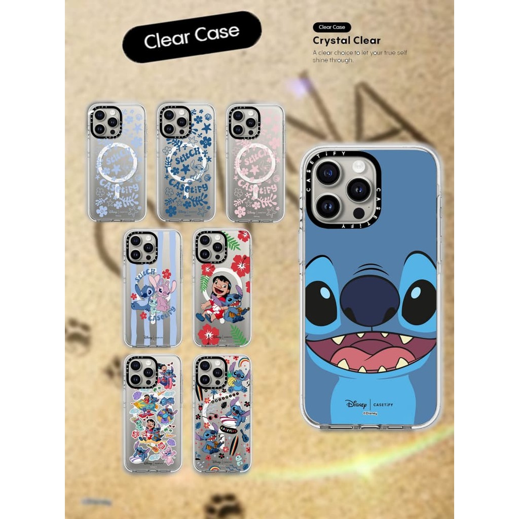 CASECASE X Lilo & Stitch Series Impact เคสดูดแม่เหล็กใสสําหรับ iPhone 16/15/14/13 Pro Max | หลังอะคริลิคป้องกันเกรดทหารพร้อมบรรจุภัณฑ์พรีเมี่ยม