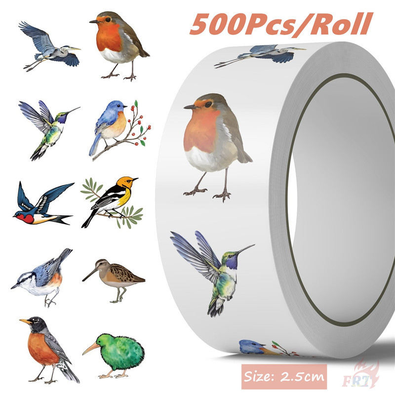 ❉ นกหลากสี . สติ๊กเกอร์รางวัลเด็ก ❉ 500 ชิ้น/ม้วน DIY ไดอารี่ Scrapbooking ป้ายซีล Decals