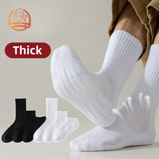 BZ Towel Bottom Basketball Socks Anti-slip Bottom Sports Socks Solid Color Elite Socks
