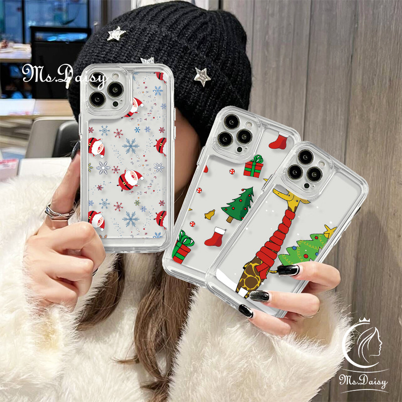ของขวัญต้นคริสต์มาสเกล็ดหิมะเคสโทรศัพท์สําหรับvivo Y51 Y72 Y75 Y77 Y78 Y91 Y93 Y95 Y9S S1 Proฝาครอบโทรศัพท์กันกระแทก