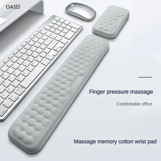 แผ่นรองข้อมือคีย์บอร์ด Memory Foam Keyboard Hand Wrist Rest - พื้นผิวผ้า [OasisTech]