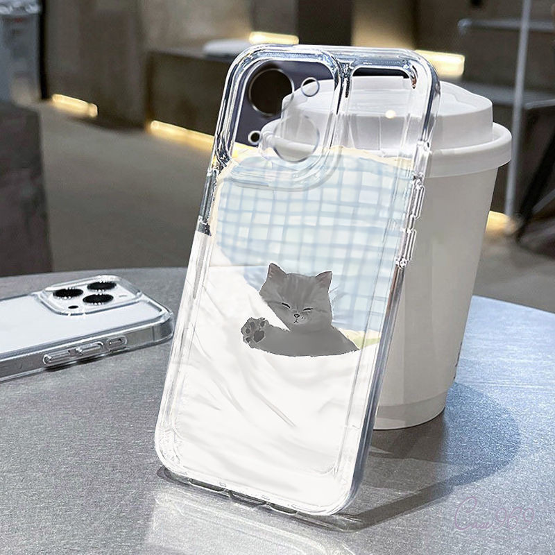 น่ารักลูกแมวลูกสุนัขคู่รักเปลือกอ่อน เคสไอโฟน iPhone 13 16 15 11 12 17 Pro Max 7 8 Plus XS Max XR X 11 13 15 Pro SE 2020 ราคา ถูกที่สุด ดีลบีเคเค แกลเลอรีภาพที่ 4