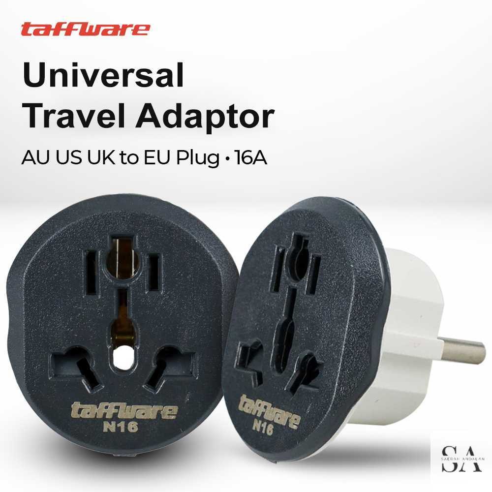 อะแดปเตอร์สําหรับเดินทางอเนกประสงค์แบบวนซ้ํา AU US UK เป็น EU Plug 16A - N16