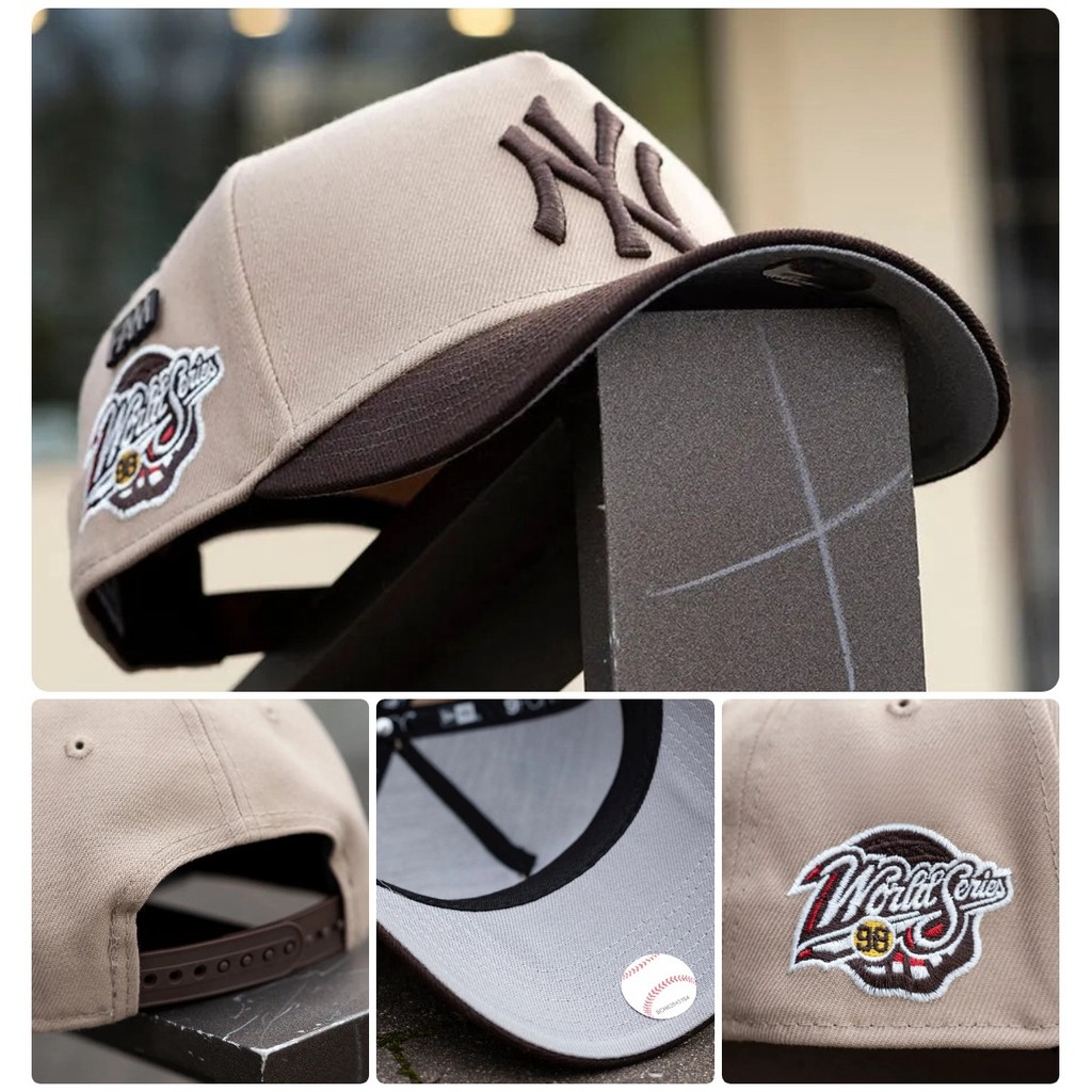 New Er.a 9forty A-Frame MLB New York Yankees Two Tone Grey Snapback Hat Adjustable HIP-HOP Curved Duckbill Cap