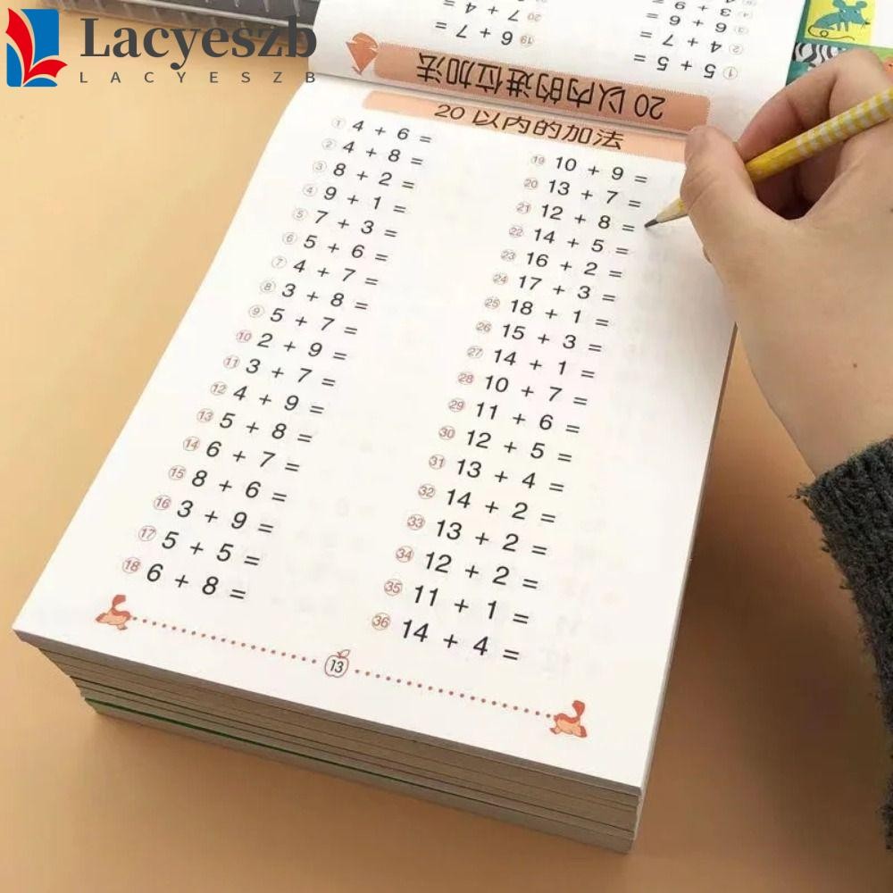 Layeszb หนังสือออกกําลังกายเลขคณิต 64 หน้า, คณิตศาสตร์ฝึกบวกและลบหนังสือเลขคณิตคณิตศาสตร์, การคํานวณอย่างรวดเร็ว 10-100 แบบเขียนด้วยลายมือนักเรียนสมุดงานคณิตศาสตร์ ราคา ถูกที่สุด ดีลบีเคเค