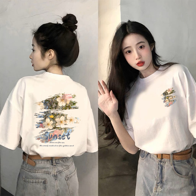 เสื้อยืดสกรีนลายวินเทจ oversize เสื้อผ้าแฟชั่นสาวอวบ เสื้อโอเวอร์ไซส์ผู้หญิง ไซส์ใหญ่  สินค้าใหม่  เนื้อผ้านิ่มๆใส่สบาย