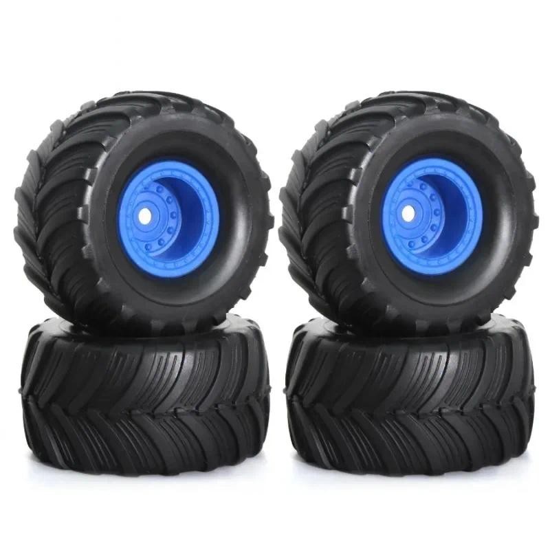 4pcs 52mm 1.0 Monster รถบรรทุกล้อยางชุดสําหรับ 1/18 TRX4M 1/24 FMS FCX24 Axial SCX24 AX24 RC Crawler รถอะไหล่อัพเกรด