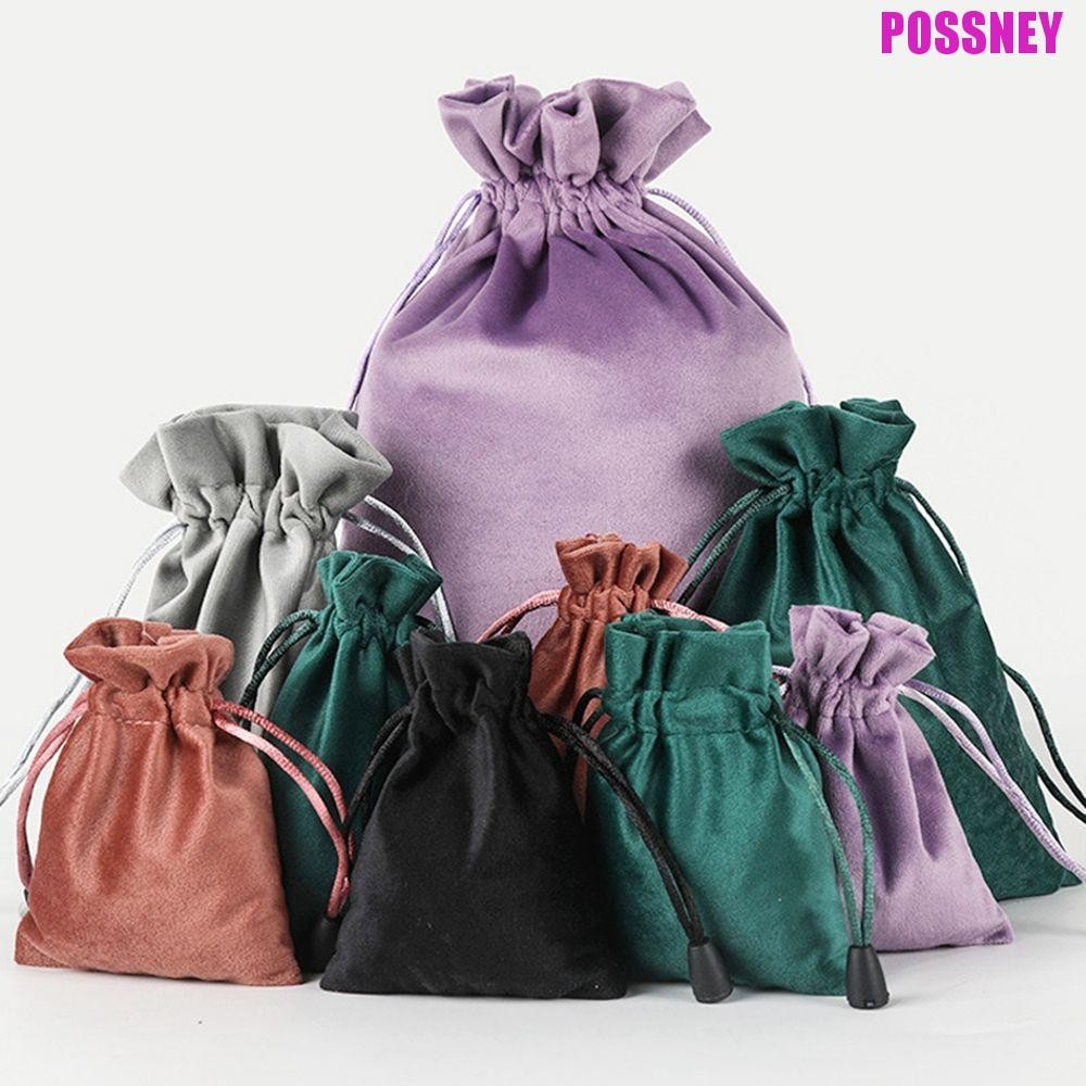 Possney Candy Bags Drawstring Wedding Birthday Sugar Velvet Cooikes Package Bag Pouches