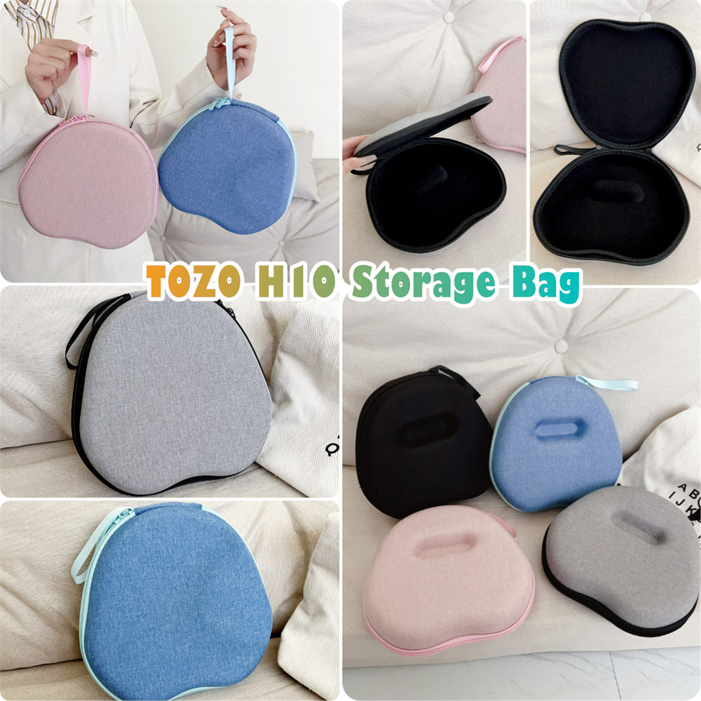 ส่วนลดสําหรับ Tozo H10 เคสหูฟังสีทึบสีดําหูฟังกระเป๋าเก็บชุดหูฟังเคสกล่อง