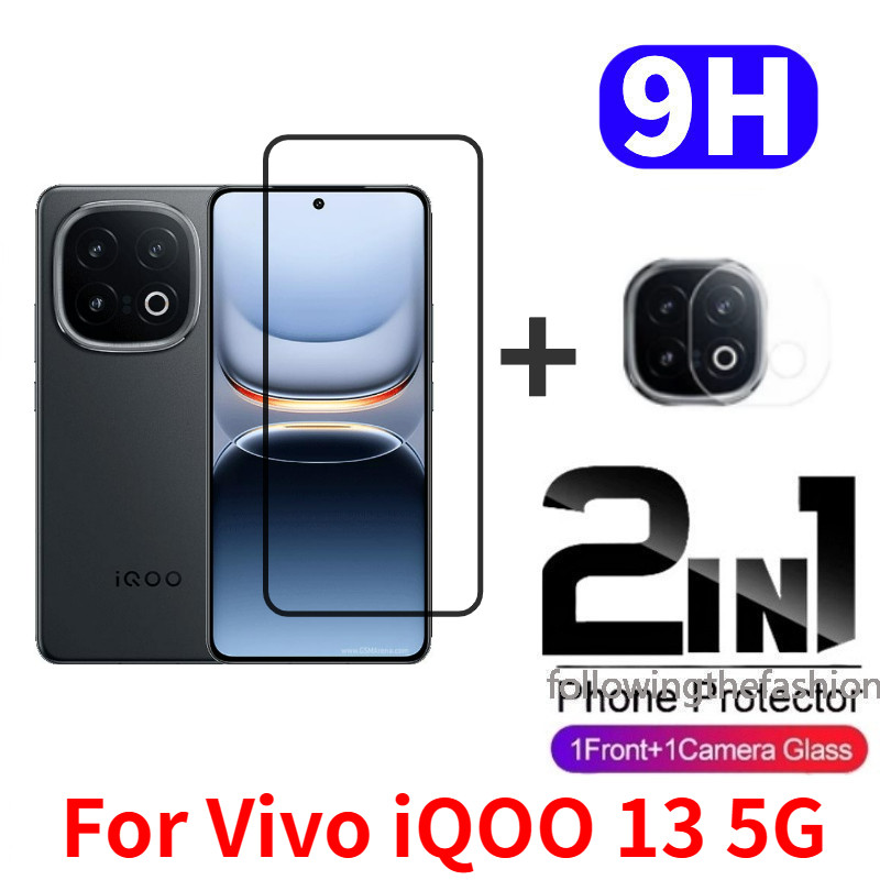 2 in 1 ป้องกันหน้าจอสําหรับ vivo iQOO 13 5G vivo iQOO13 iQOO13 iQOO 13 5G 2024 Full Coverage HD กระจ