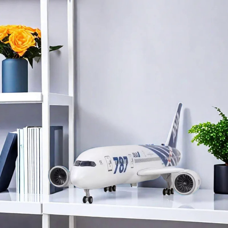 2024 New 1/130 Scale 47cm Airplane 787 B787 Dreamliner Aircraft Japan ANA Airline Model W Light and 