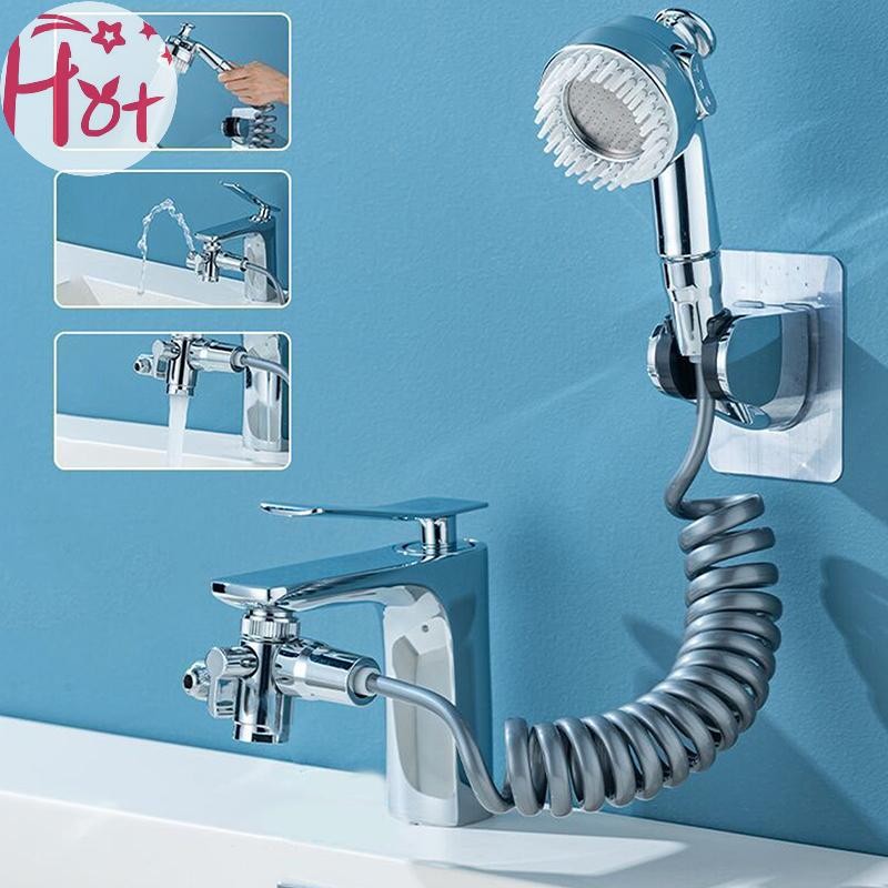 GE 3-in-1 Universal Water Taps ใหม่ห้องน้ําสิ่งที่แนบมาอาบน้ําทองแดง 360° ก๊อกน้ํา Rotag Home Square