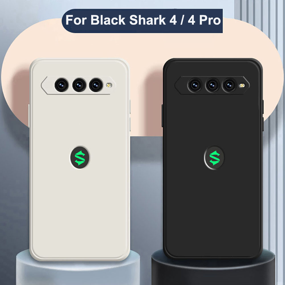 ตรงขอบซิลิโคนเหลวสําหรับxiaomi Black Shark BlackShark 3 4 4s S 5 Pro BlackShark5 BlackShark4 Soft TPUกันกระแทกฝาครอบโทรศัพท์Coque Fundas