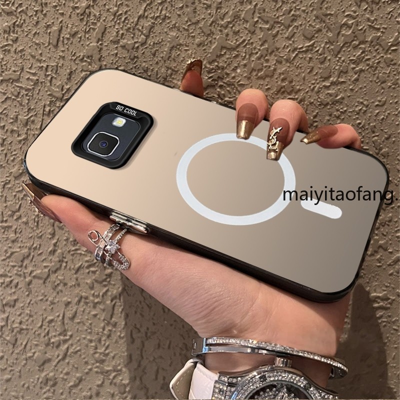 ปลอก samsung j7 prime samsung j7 pro เคสโทรศัพท์เคสโทรศัพท์ TPU เคสแข็งกันกระแทกดีไซน์ใหม่ความงามไร้สายแม่เหล็ก CYBSWX01