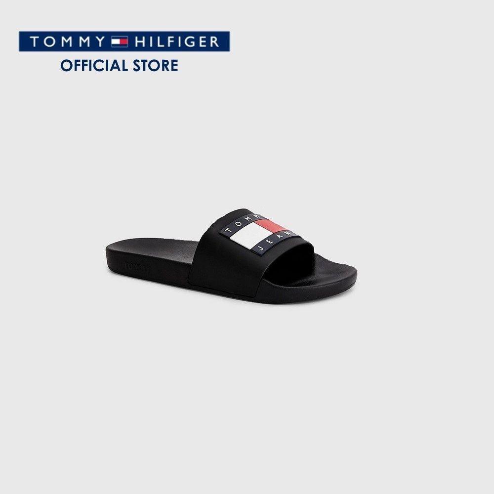 Tommy Jeans รองเท้าแตะผู้ชาย รุ่น EM0EM01191 BDS - สีดำ