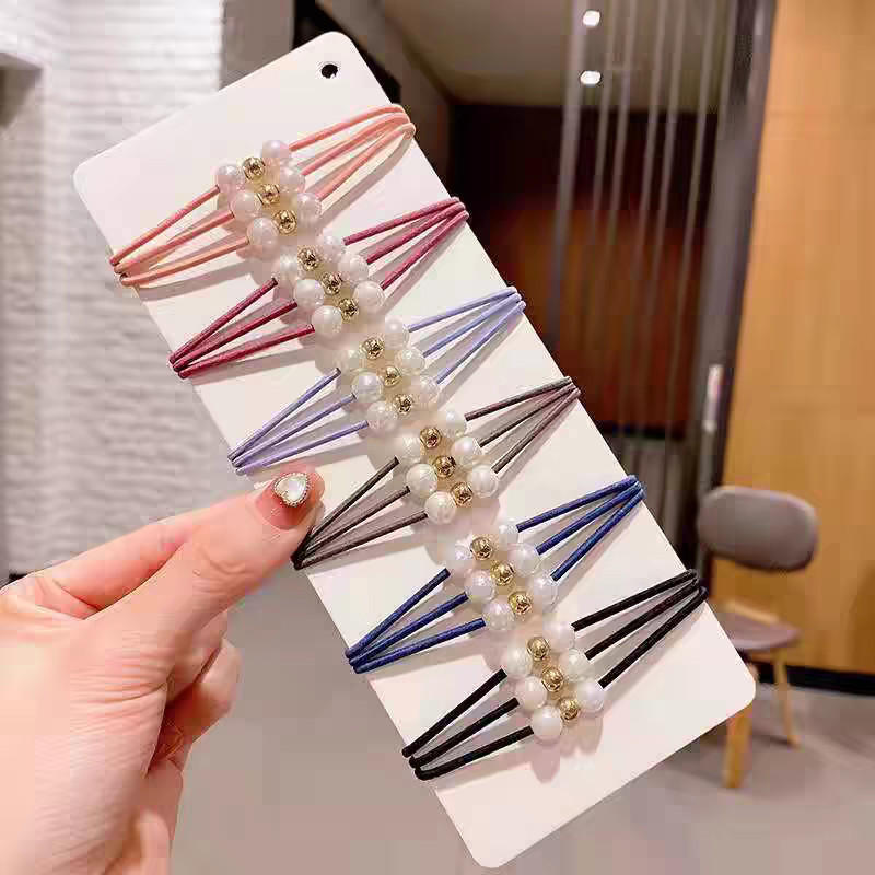 Crystal ยางรัดผมมุก ยางรัดผมเกาหลี ใส่ได้ทุกวัน - รูปที่ 6