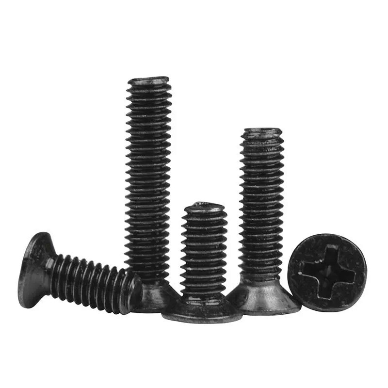500Pcs Black Cross Countersunk Machine Small Screw M2 Micro Flat Head Screw M2.5 Mechanical Screw Bo