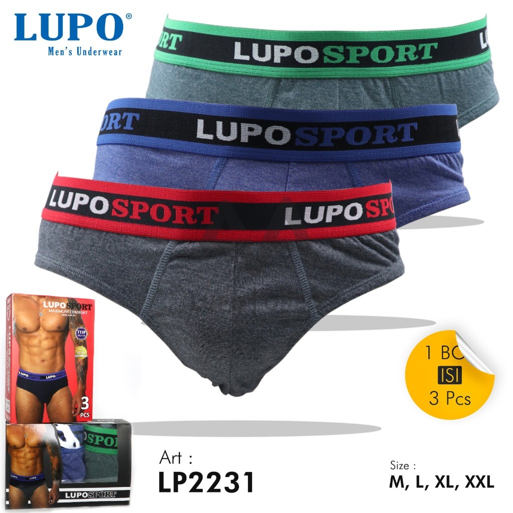 KATUN LUPO [3 ชิ้น] LP-2231 MENS MISTY COTTON SPORT UNDERWEAR
