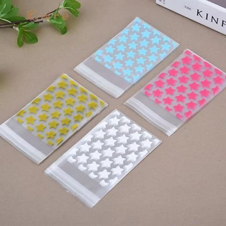 COD 50pcs ถุงแก้วฝากาว ถุงฝากาว ซองพลาสติกใส ถุงใส่เฟรมการ์ด ซองใส่เฟรมการ์ด ซองใส่การ์ด ลายดาว Claire