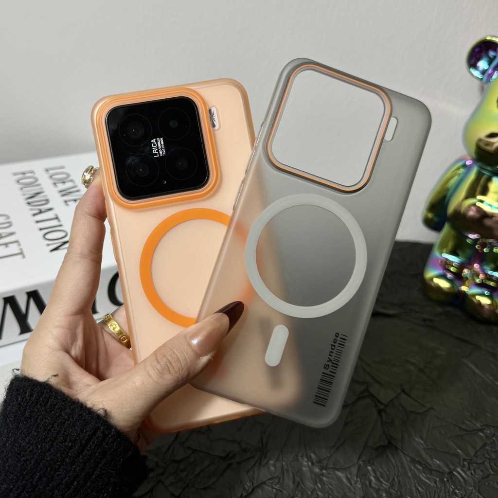 เคสโทรศัพท์ชาร์จไร้สาย Frosted บางเฉียบสําหรับ Xiaomi 15 Pro Mi15 14 Ultra 14pro 13 Pro โปร่งแสง Hard PC Candy Cover