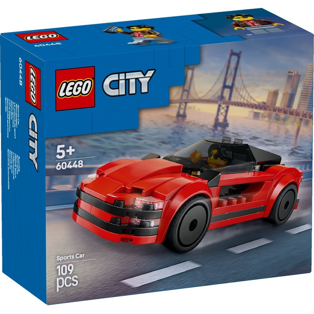 LEGO 60448 City Red Sports Car Building Toy Set (109 ชิ้น)