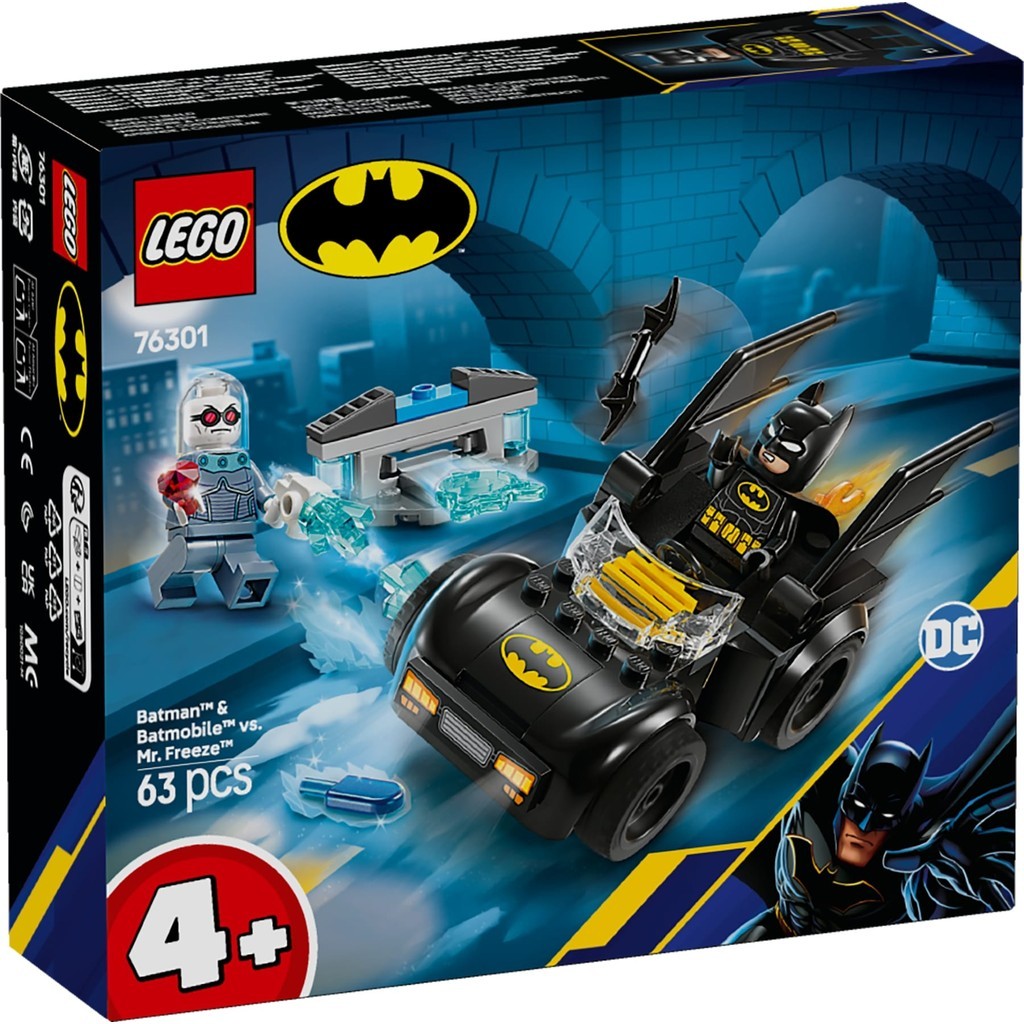 LEGO 76301 DC Super Heroes Batman & Batmobile vs. นาย ชุดของเล่นตัวต่อ แช่แข็ง (63 ชิ้น)