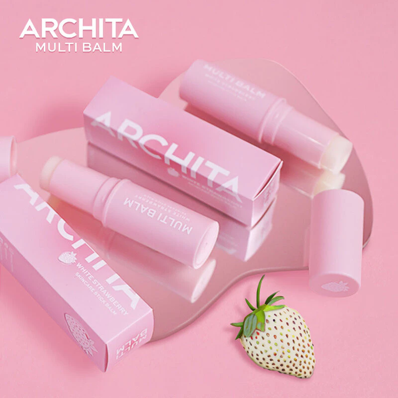 ARCHITA White Strawberry Skincare Stick Balm 7g อาชิตา สกินแคร์สติ๊ก. thumbnail 4