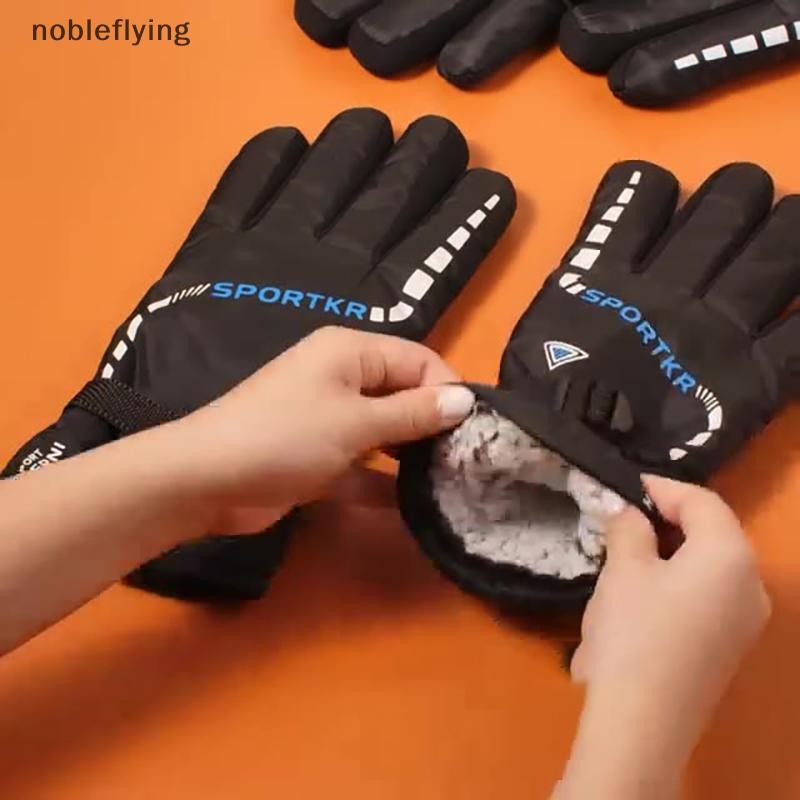 Nf ฤดูหนาวถุงมือขี่จักรยานกันน้ํา Antislip กีฬากลางแจ้งสกีขี่จักรยาน Motocycle ถุงมืออุ่น Unisex Moto อุปกรณ์อุปกรณ์เสริม nobleflying