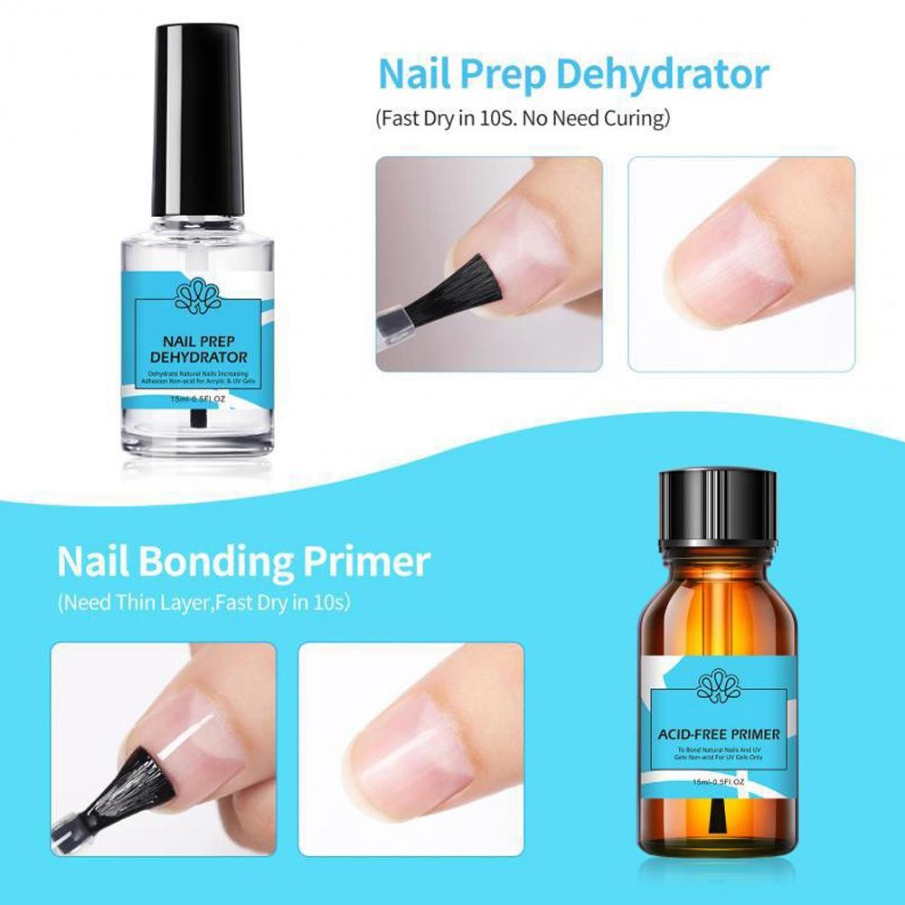 Orn PRRETTY Nail Drying Agent Liquid Nail Prep Dehydrator Nail Art กาว 15ml P6V3