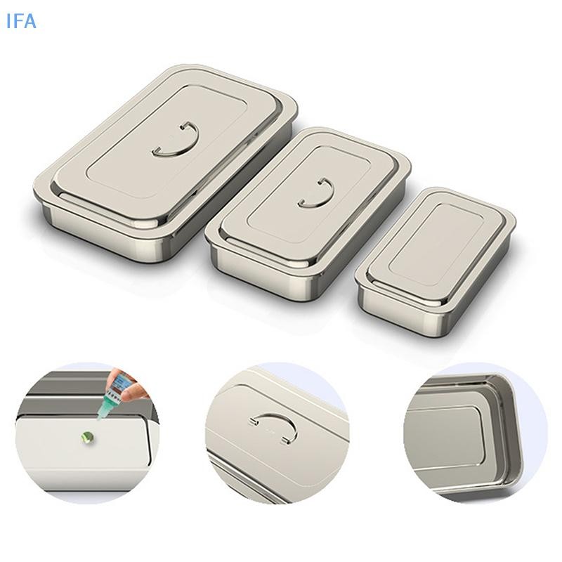 IFA กล่องเคสฆ่าเชื้อ สเตนเลส พร้อมฝาปิด 11.5 นิ้ว 9 นิ้ว 6 นิ้วสําหรับเครื่องมือทันตกรรม