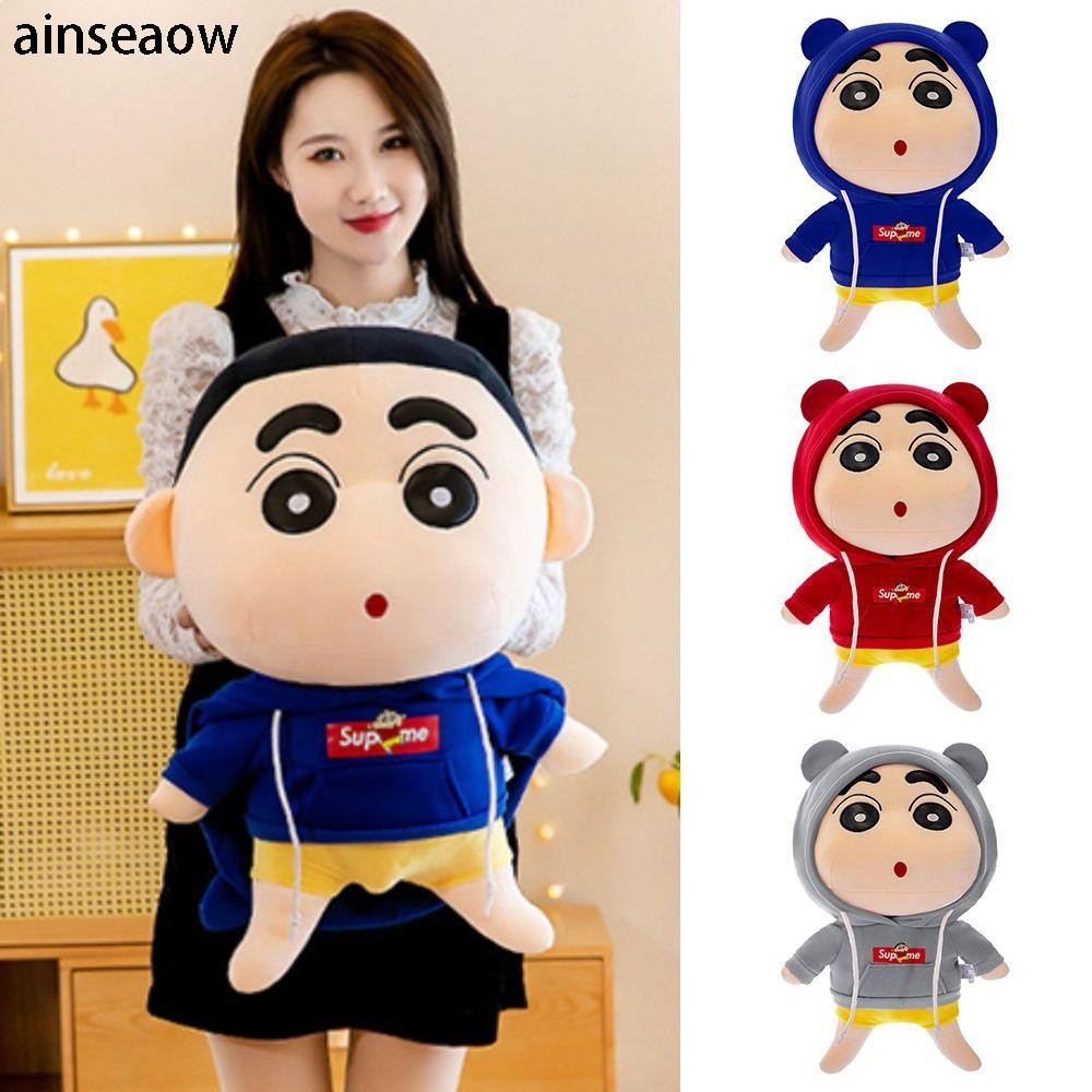 Ainseow ของเล่นตุ๊กตาเครยอนชินจัง, ของเล่นอนิเมะการ์ตูนน่ารัก, Kawaii คอลเลกชันเสื้อกันหนาวหมวกขนาดใหญ่ยัดไส้ของเล่นตุ๊กตา
