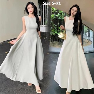 mimi&didi#เดรสเสื้อกั๊ก ทรงเอ ฤดูร้อน คุณภาพสูง เรียบหรู แขน…