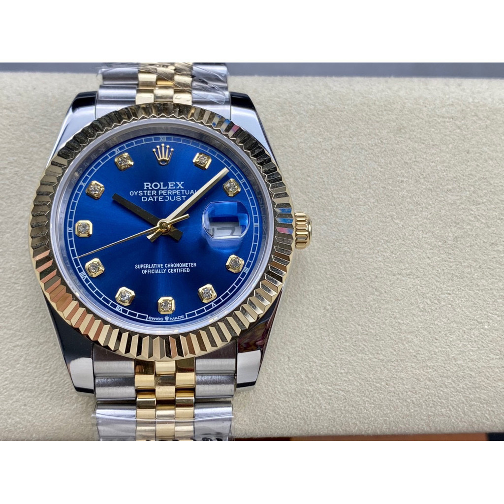 Rolex Datejust RZ207 36/41mm trendy domineering Blue dial Calendar Diamond Scale Men's Watch,Charmin