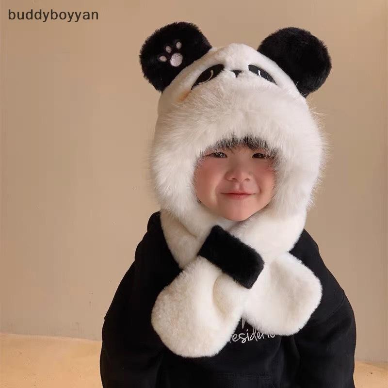 Bbth ฤดูหนาวผู้หญิงแปลก Beanies หมวก Warm Panda หมวก Casual Plush หมวกผ้าพันคอชุด Casual ผู้หญิงหมวกปัจจุบัน Vary