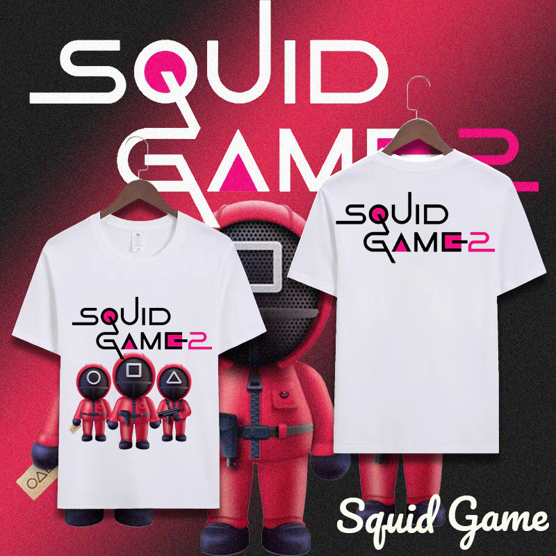 HOT! ยืด รูปแบบใหม่ เกมปลาหมึก - ซีซั่น 2 Squid Game - Season 2 T-shirt ผ้านุ่ม ใส่สบาย ยืดพิมพ์ลาย s-5xl
