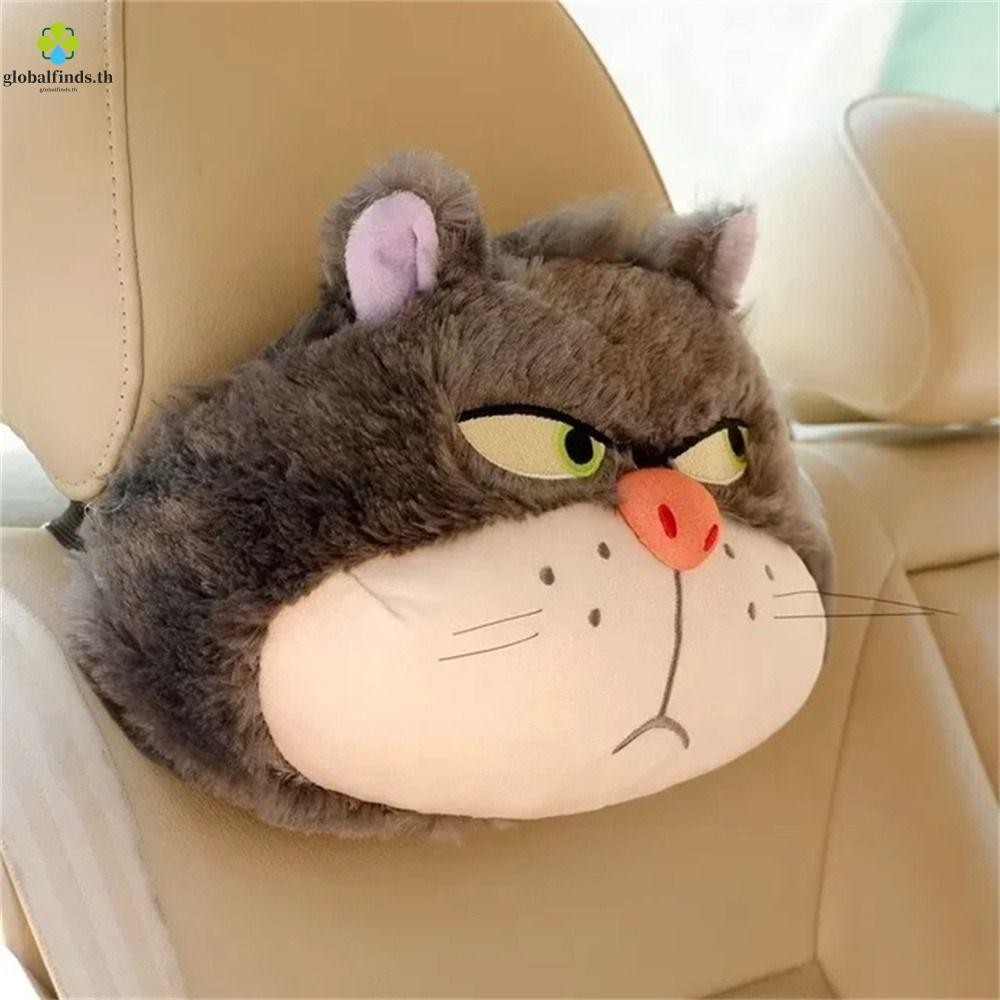 Lfids หมอนรองคอรถยนต์, Cinderellaed Lucifered เข็มขัดนิรภัย Auto Headrest, หมอนเอวแมวยัดไส้การ์ตูนน่ารักตุ๊กตารถเอวเบาะตกแต่งรถ