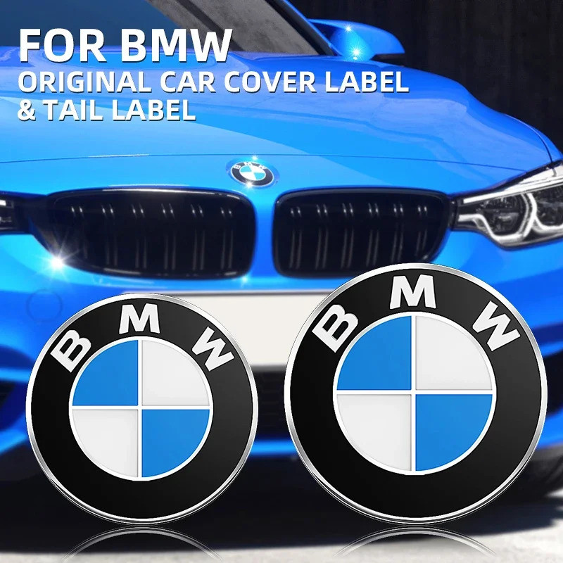 74mm 82mm Car Front Hood Emblem Logo Rear Trunk Badge for BMW E30 E38 E39 E46 E60 E61 E90 X1 X3 X4 X
