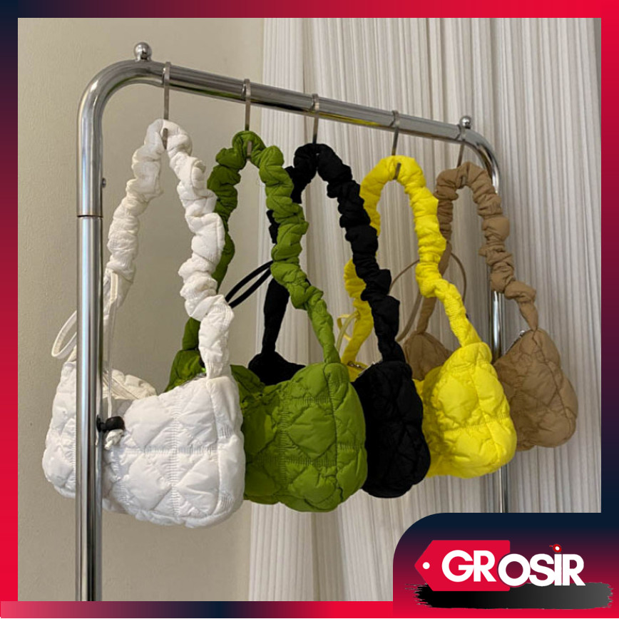 ขายส่ง - T6153 Puffy Sling Bag / Puffy Shoulder Bag / Adjustable Puffy Sling Bag / Aesthetic Adjusta