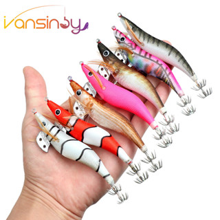 เหยื่อตกปลา 2.0 # 2.5 # 3.0 # ปลาหมึกจิ๊กกุ้งแข็งเรืองแสงในท…