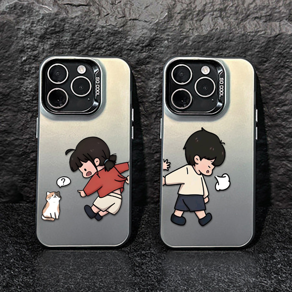 IMD Case เคส iPhone 17 Air 13 11 15 14 16 12 Pro Max เคสไอโฟน11 7 8 Plus XR X XS Max เคสกันกระแทกฝาหลังชุบเงินหรูหรา