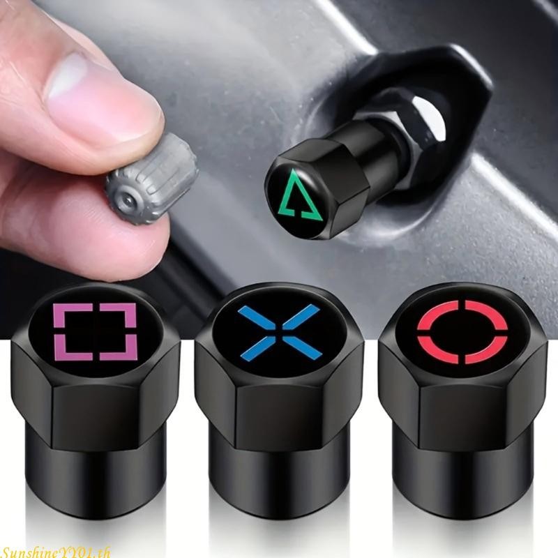 SUN Airtight Seal Stem Cover รถ Tyre Air Pressure Caps รูปแบบยางอุปกรณ์เสริมล้อยางวาล์ว Stem Caps สําหรับ Ca