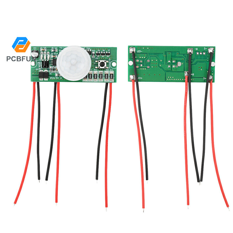 Pcbfun รีโมทคอนโทรล + การเหนี่ยวนําร่างกายมนุษย์แผงวงจรไฟพลังงานแสงอาทิตย์ 3.2V3.7V บอร์ดควบคุมไฟถนนแบบรวมพลังงานแสงอาทิตย์