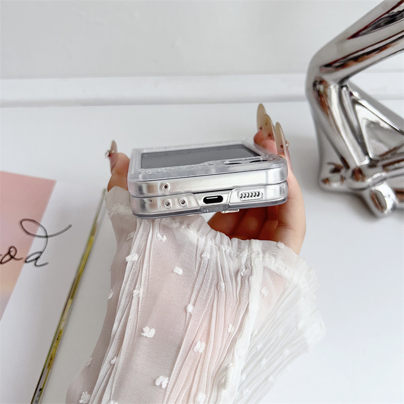 แฟชั่น Bling Glitter Bear Mirror Clear Case สําหรับ รูปที่ 6