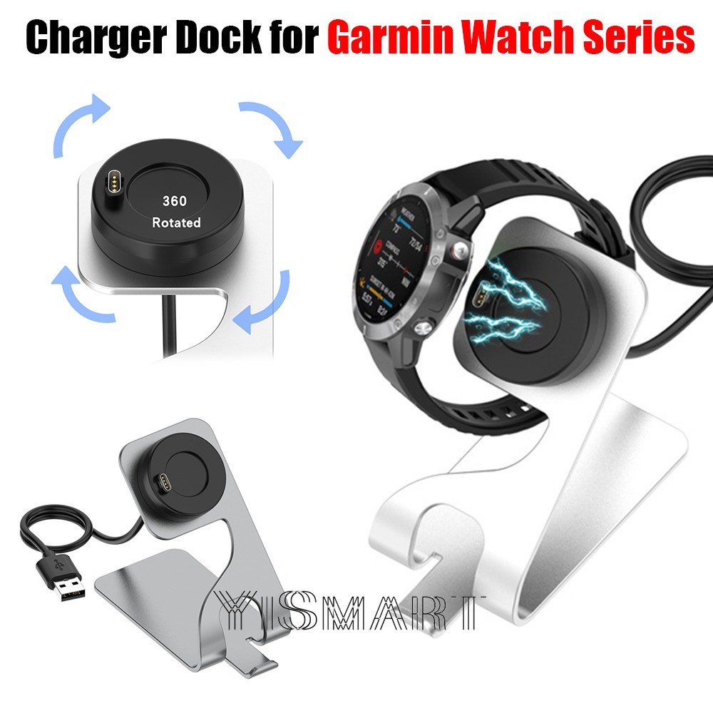 Stand Charger สําหรับ Garmin Instinct / Vivoactive 6 แท่นชาร์จสําหรับ Garmin Fenix 8 / Tactix 8 / Forerunner / Venu