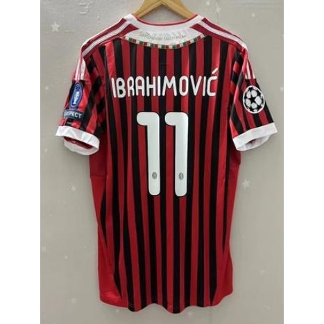yoyostop11-12 AC Home Retro Soccer Jersey Football IBRAHIMOVIC INZAGHI