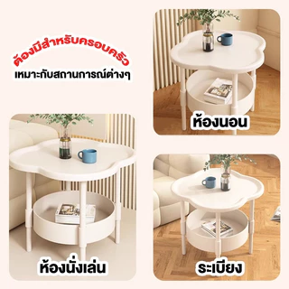 โต๊ะข้างโซฟา มินิมอล 2 ชั้น - โต๊ะข้างเตียง วางของ ขนาดเล็ก เหมาะห้องเล็ก(Delin store)
