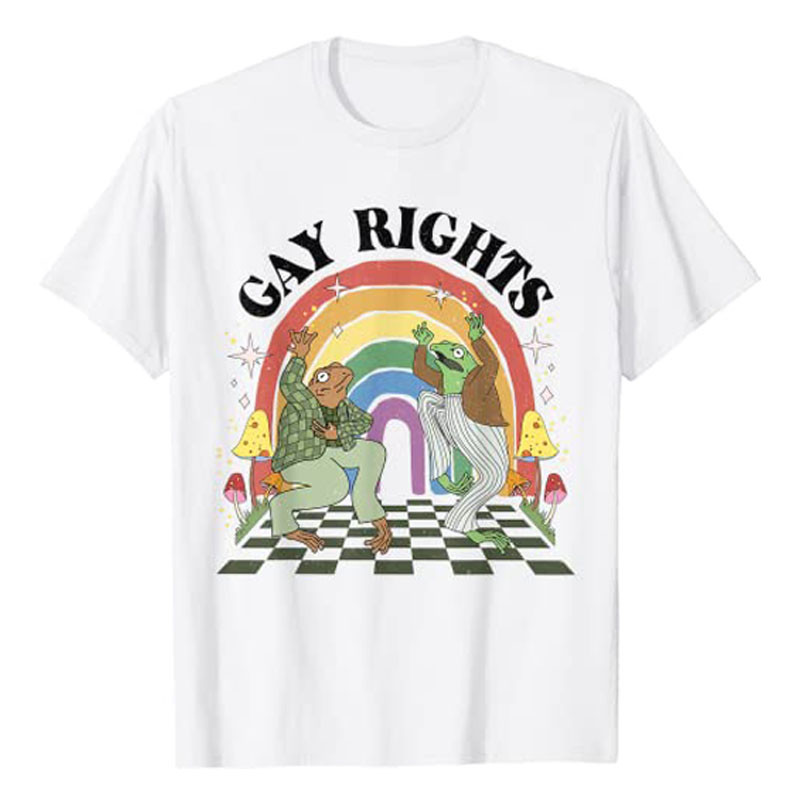 Say Gay Frog & Toad Say Gay Rights Rainbow Lgbt Pride T-Shirt Cute Aesthetic Clothes Funny Lgbtq Equ