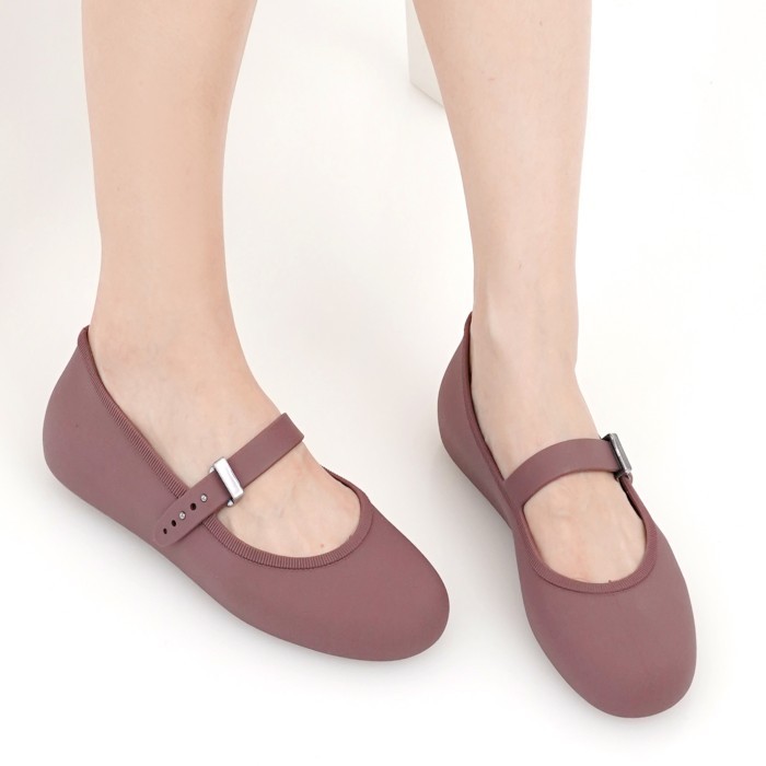 PORTO - รองเท้าแตะผู้หญิง Jelly Mules Shoes USD - Burgundy, 40